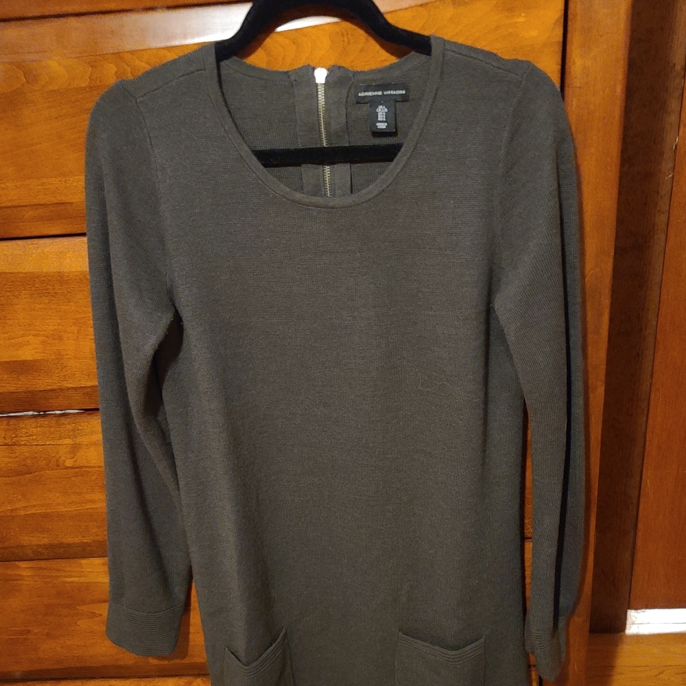 2 for$15 Adrienne Vittadini Green Gray Dress Large